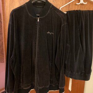 Men's Velour Suit Sean John Size 3X Royal Navy